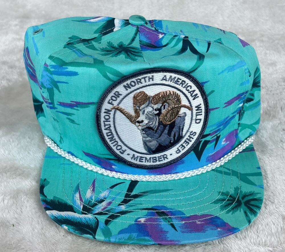 Vintage Foundation for North American Wild Sheep Hat SnapBack Rope Multicolor